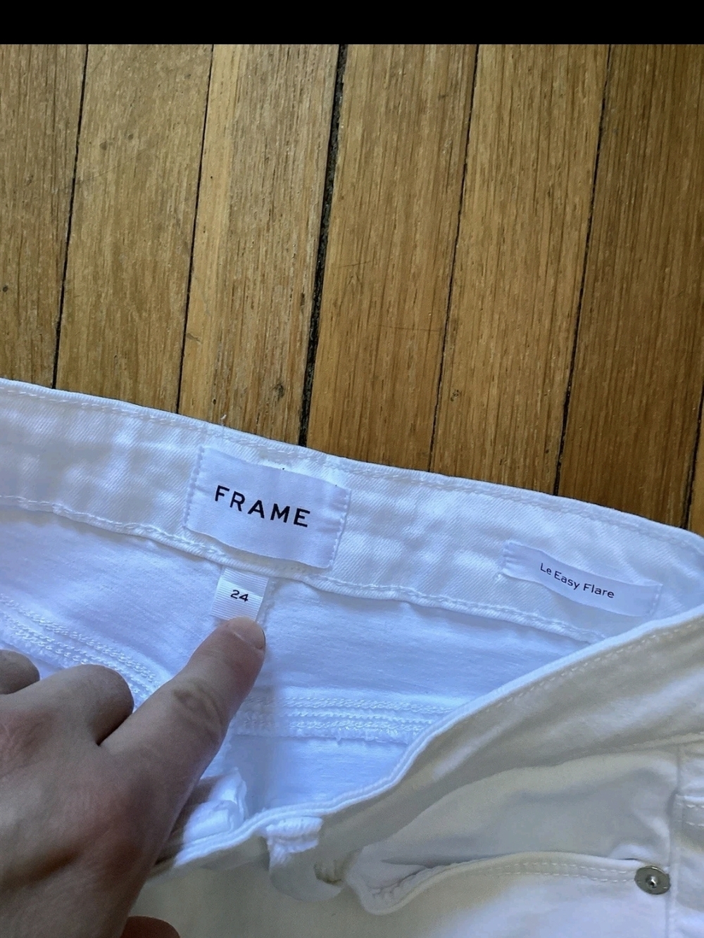 Luxe Frame Ladies Size 24-29 Solid White Denim Jeans,Cotton Blend,MINT - Picture 3 of 3